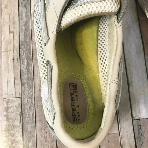 Sperry Top-Sider Cream Tan Leather Boat Shoes Women's Size 7.5 Preppy Old Money - Picture 6 of 8
